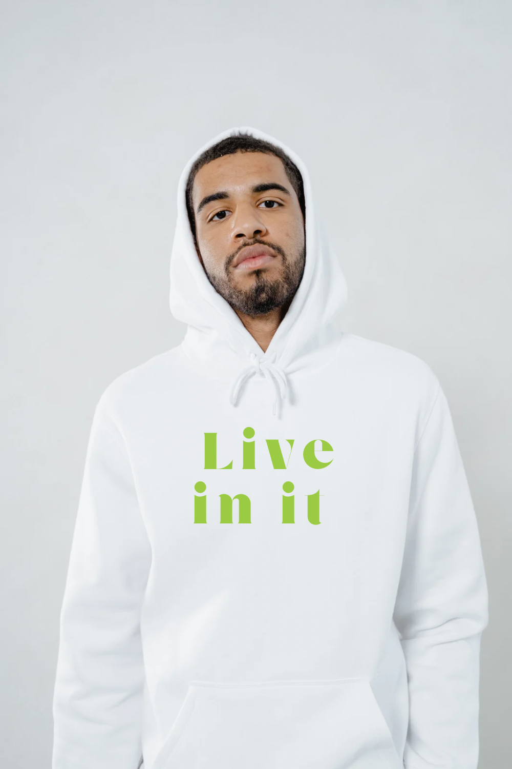 white hoodie